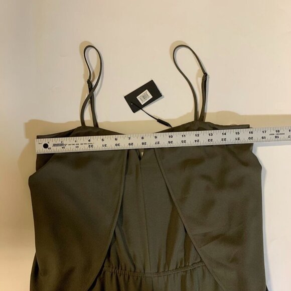 Halston Heritage Women's Stretch Twill Sage Jumpsuit Size Small NWT - Picture 12 of 15